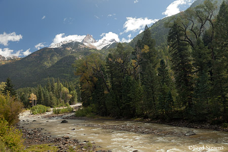 Durango and Silverton Narrow Gauge Railroad Animas River San Juan Mountains